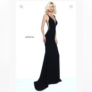 Sherri Hill Black Fitted Prom Dress